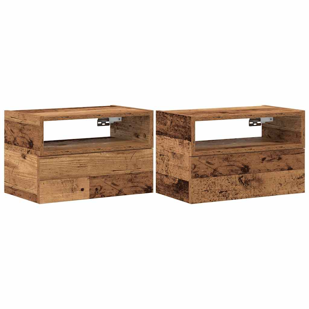 Casa lúmina - set de 2 mesita de noche madera madeira 45 x 26 x 28,5 cm