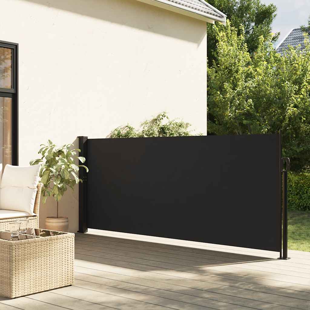Pantalla de jardín, toldo lateral retráctil negro 117x300 cm ety5100229