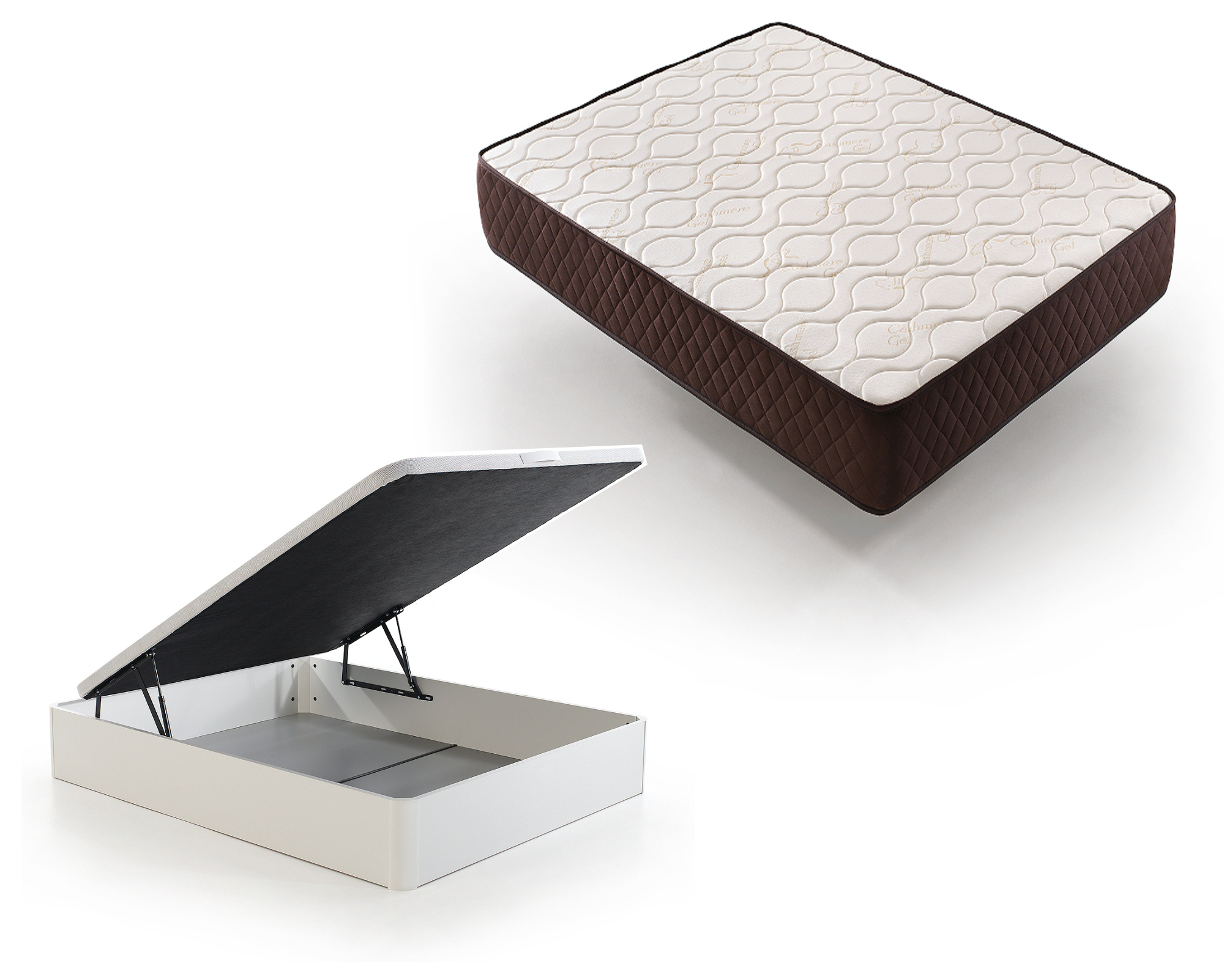 Pack canapé y colchón 150x190 blanco descansin