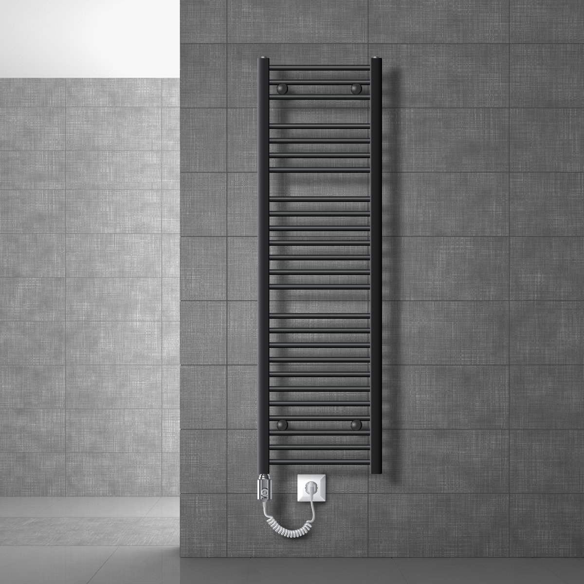 Calentador eléctrico de baño | 400 x 1500 mm | antracita