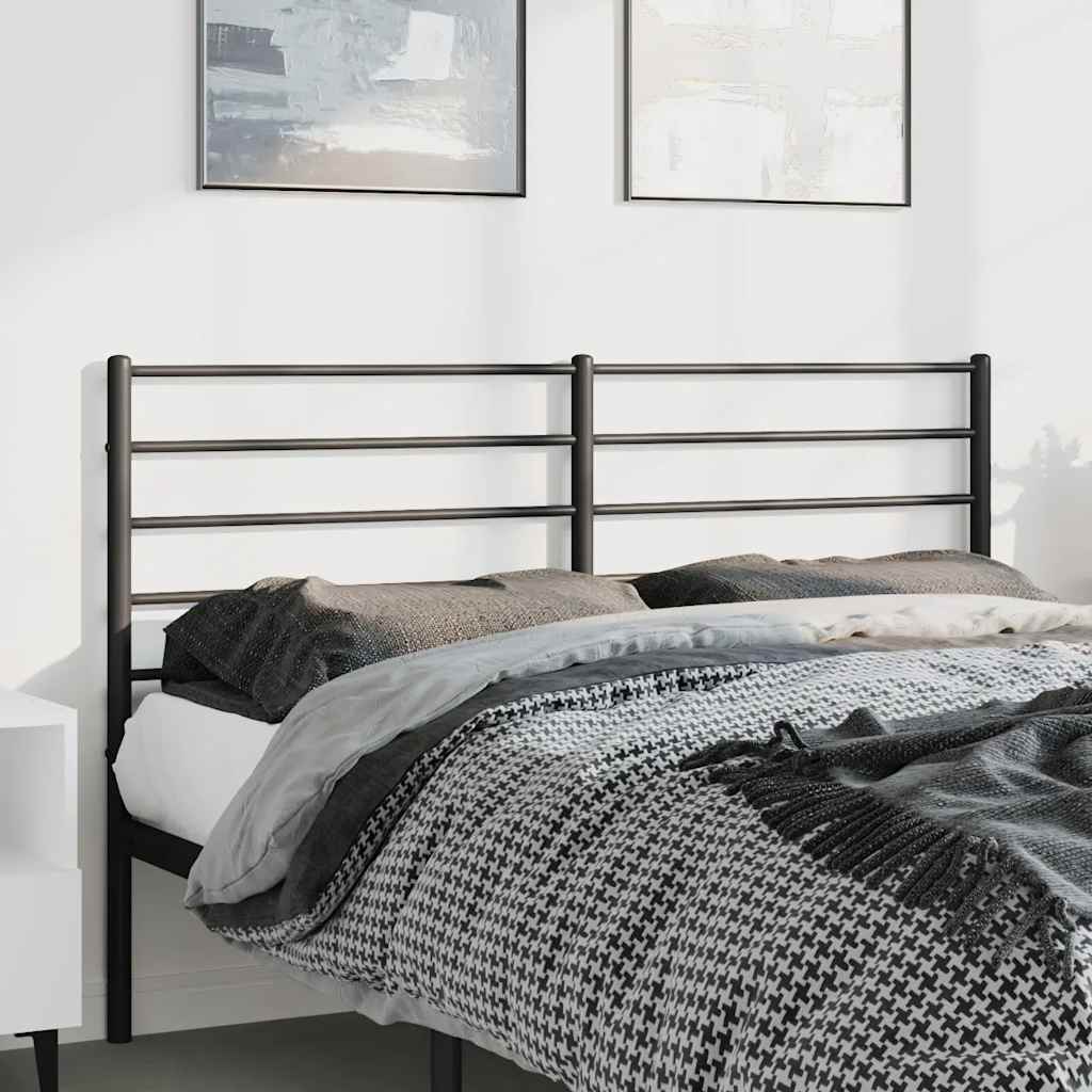 Cabecero de metal negro 135 cm 265963