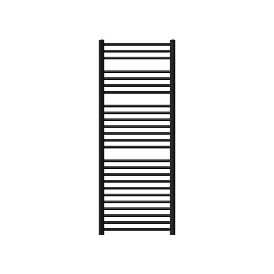 Radiador eléctrico de baño 600x1500mm negro recto termostato 1200w
