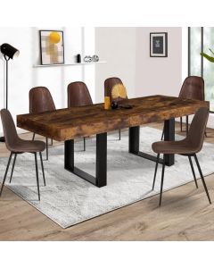 Mesa comedor extensible madera envejecida - 160-200 cm