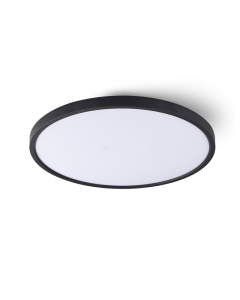 Plafón LED 48w cct 3000k-4200k-6000k, 60cm diámetro, marco negro