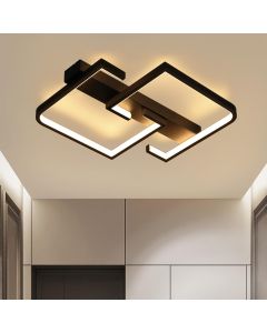 Nettlife lámpara de techo LED lámpara de techo negra 19w 30cm moderno