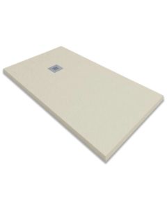 Plato ducha resina | válvula desagüe y rejilla | beige | 70 x 120cm