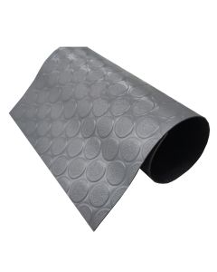 Suelo PVC| 100% caucho| botones gris| 1mm| 140x400cm
