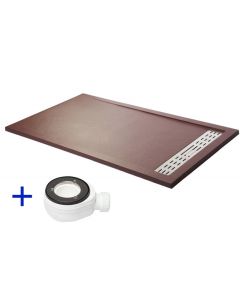 Plato de ducha premium chocolate ral 8017  70x170
