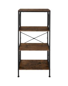 Estantería estilo industrial 4 baldas 61,5x34,5x133x5 cm madera clara