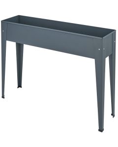 Tectake jardinera acero, drenaje integrado, antracita