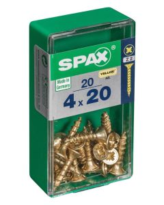Tornillo - spax - cabeza avellanada - acero - diam. 4 mm - longitud. 20 mm