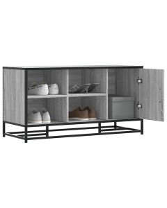 Banco zapatero madera de ingeniería gris sonoma 100x40x53,5 cm oif105329