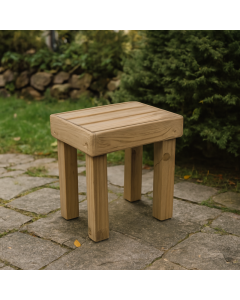 Banco jardín de madera tratada para exterior de 45x33x50 cm - vidahuerto