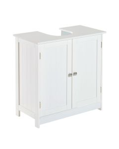 Armario bajo lavabo 60x30x60cm mdf color blanco Homcom, hogar - baño
