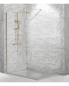 Panel fijo de ducha fresh oro cepillado - 98.5/100 cm - reversible