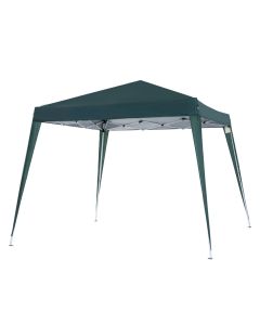 Carpa plegable 240x240x250 cm tela oxford, acero color verde Outsunny
