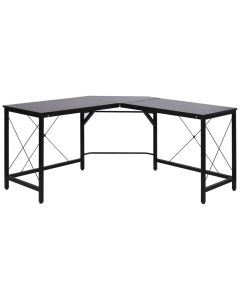 Mesa de ordenador 150x150x76cm mdf y metal Homcom, oficina - escritorios
