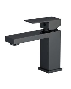 Valaz grifo lavabo monomando cuadrado negro mate