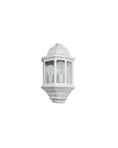 Shaula outdoor wall light 2xe27 aluminium / crystal white