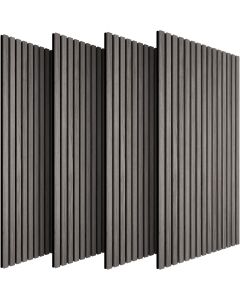 Juego de 4 paneles de pared efecto 120x60x2,1cm, roble gris claro