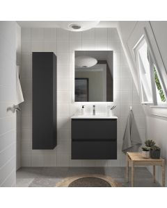 Mueble baño bequia 60 cm negro mate | lavabo