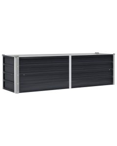 vidaXL arriate de acero galvanizado gris antracita 160x40x45 cm