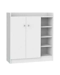 Zapatero 83x30x90 cm tablero de partículas color blanco Homcom