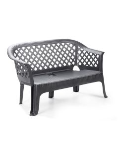 Banco lariana antracita 134x72x76 cm  progarden