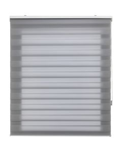 Blindecor lira | estor enrollable noche y día 150x180  gris plata