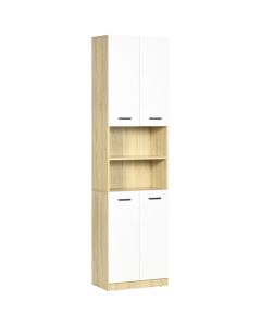 Columna de baño 53x33.5x195.7 cm multicolor kleankin, hogar - baño