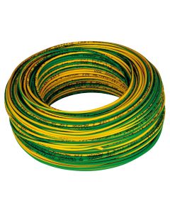 Cable H07V-K 1x6mm amarillo-verde rollo 10m