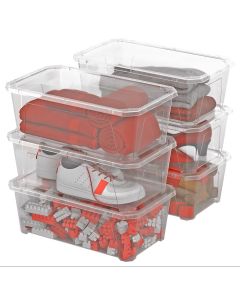 Caja de plástico con tapa Fly Box 6 unidades