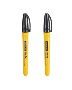 Pack 2 marcadores de punta fina negro stanley