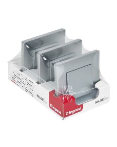 Pack 3 conmut monob alum Legrand Niloe Step