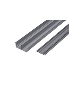 Pack 2 guias correderas gris 120 cm