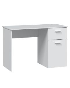 Mesa de escritorio huelva 1 puerta 1 cajón blanco, 108 cm