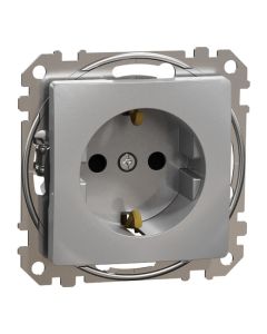 Enchufe New Sedna Aluminio Schneider