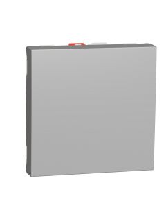 Conmutador 2 módulos New Unica Aluminio Schneider