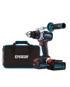 Taladro percutor 18 V 2 baterías 5 Ah Erbauer