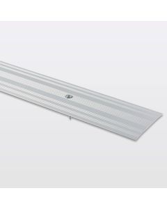Perfil de unión curvo aluminio 93 x 6 cm cromo mate