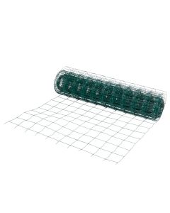 Malla soldada plastificada 1 x 20 m - hueco 100 x 100 mm
