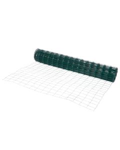 Malla soldada plastificada 1,5 x 25 m - hueco 100 x 75 mm