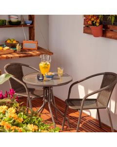 Conjunto de jard&iacute;n de acero para 2 personas Bari GoodHome