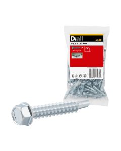 100 Tornillos autoperforantes cabeza hexagonal 5,5x32 mm Diall