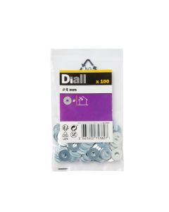 Arandela ancha m4 diall 100 uds