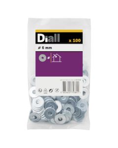 Arandela ancha m6 diall 100 uds