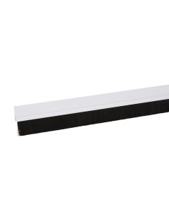 Burlete bajo puerta pvc con cepillo 50 mm x 1 m blanco