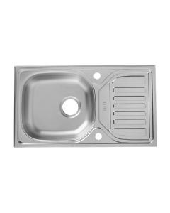Fregadero inoxidable Turing 1 seno + escurridor 76x43,5cm