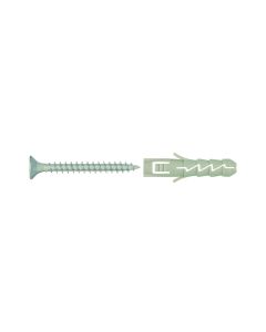 Pack 25 tacos macizo con tornillo diall 5 x 25 mm