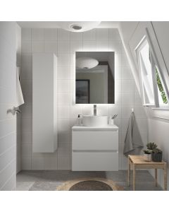 Mueble baño bequia 60 cm blanco mate | lavabo +encimera